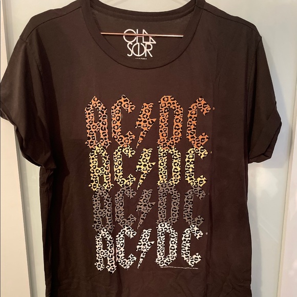 CHASER! Leopard Print AC ⚡️DC Shirt (Large) - Picture 2 of 6